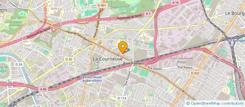 localisation de l'entreprise COGEBA à LA COURNEUVE