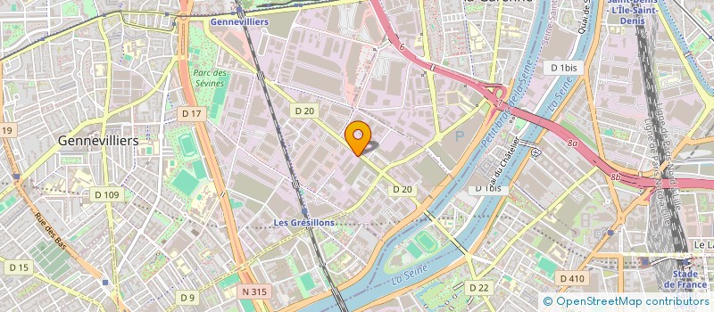 localisation de l'entreprise COGEDAS à GENNEVILLIERS