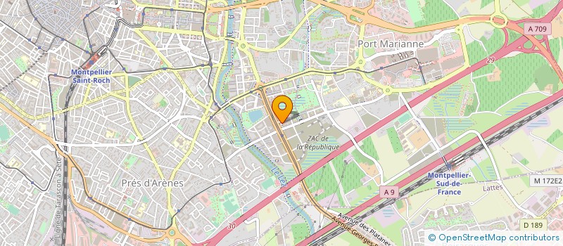 localisation de l'entreprise COGEDIM LANGUEDOC ROUSSILLON à MONTPELLIER