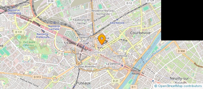localisation de l'entreprise COGEFY à COURBEVOIE