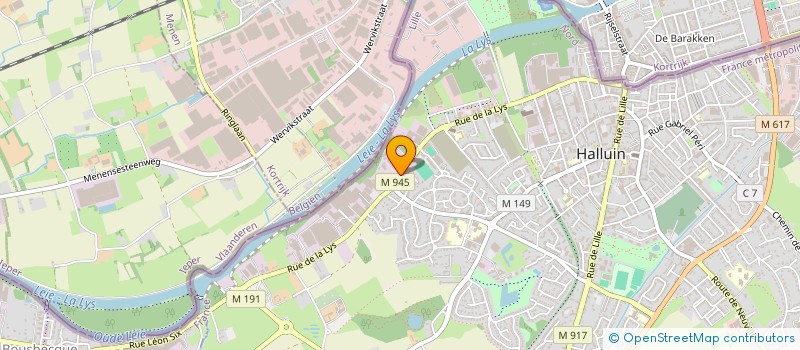 localisation de l'entreprise COGEHA. TECH  HALLUIN