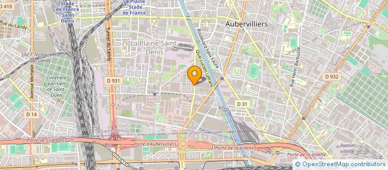 localisation de l'entreprise COGENERATION BELLE ETOILE  AUBERVILLIERS