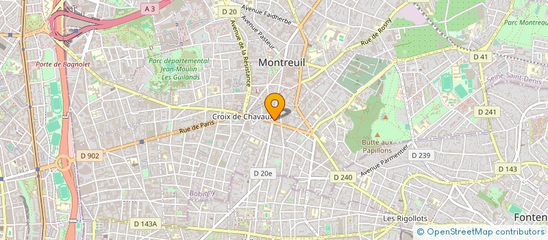 localisation de l'entreprise COGEPSY à MONTREUIL