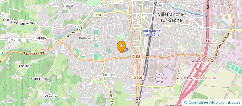 localisation de l'entreprise COGERIM - MONTAGNE ET LIATOUT à VILLEFRANCHE-SUR-SAONE