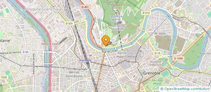 localisation de l'entreprise COGERIS CONSEIL ET GESTION DES RISQUES à GRENOBLE