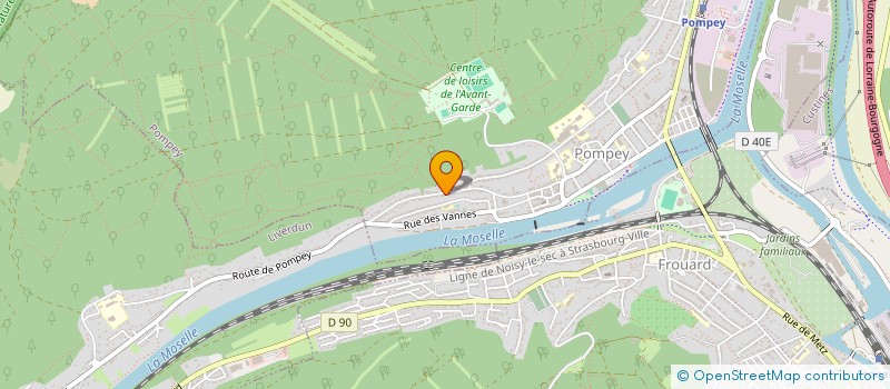 localisation de l'entreprise COGEVE  POMPEY