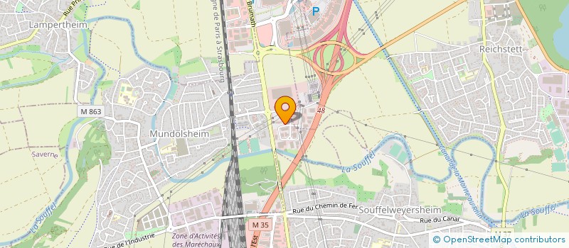 localisation de l'entreprise COGIM  MUNDOLSHEIM