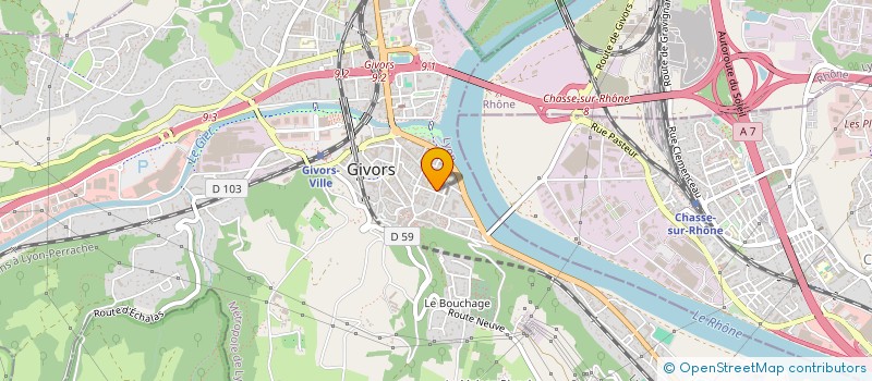 localisation de l'entreprise COGIT  GIVORS