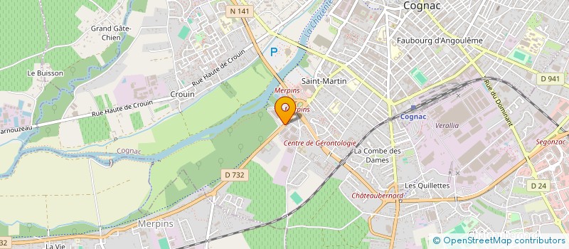 localisation de l'entreprise COGNAC à COGNAC