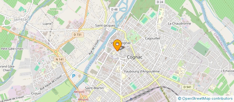 localisation de l'entreprise COGNAC ASSURANCES COURTAGE à COGNAC