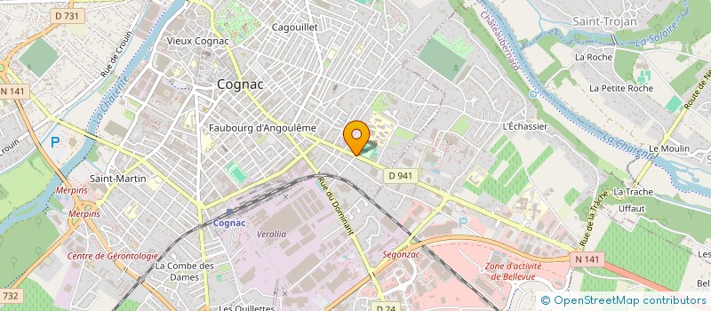 localisation de l'entreprise COGNAC ATHLETIQUE CLUB à COGNAC
