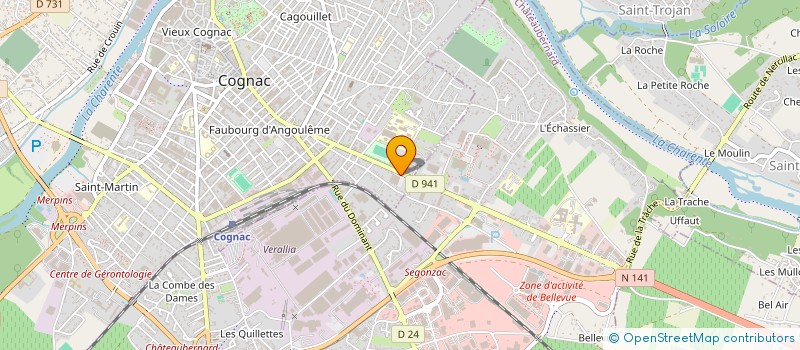 localisation de l'entreprise COGNAC AUTOMOBILES DISTRIBUTION à COGNAC