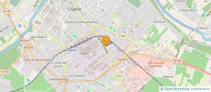 localisation de l'entreprise COGNAC BARNETT SA  CHATEAUBERNARD