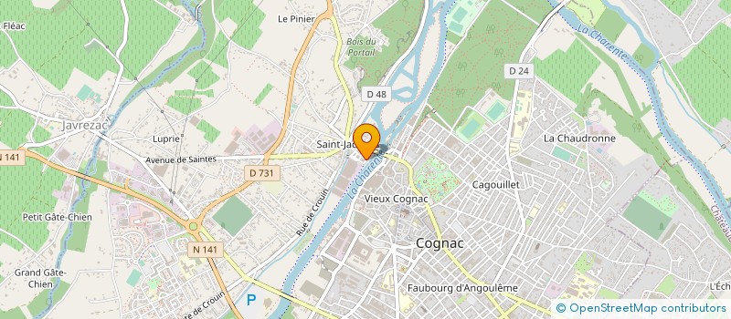 localisation de l'entreprise COGNAC CANOE CLUB à COGNAC