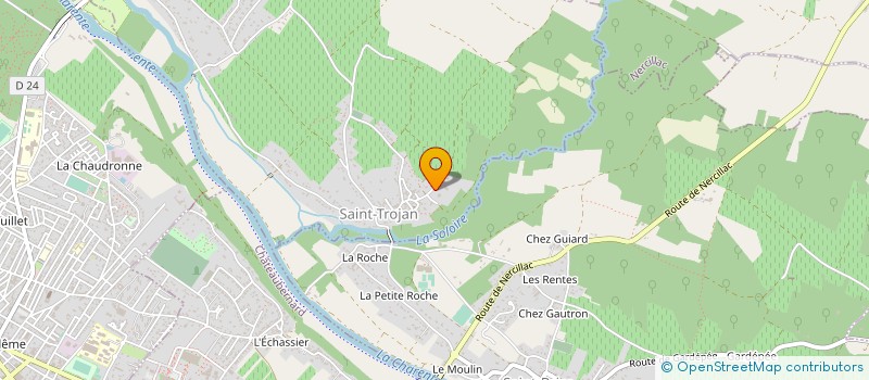 localisation de l'entreprise COGNAC CHOLLET DISTILLERIE DU PLANTY  BOUTIERS-SAINT-TROJAN