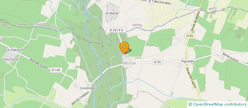 localisation de l'entreprise COGNAC DU LYS à MESNAC