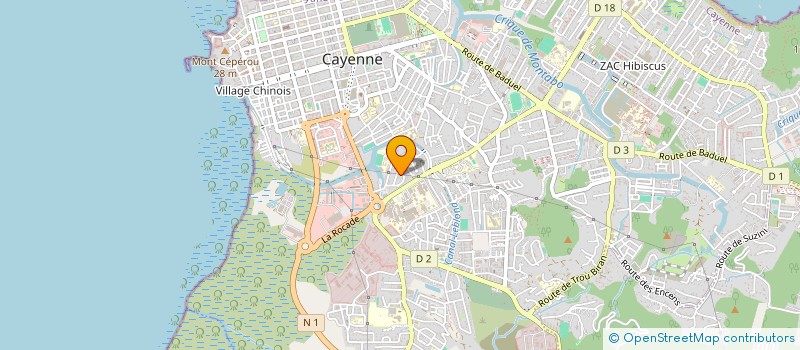 localisation de l'entreprise COGNAC-FININVEST  CAYENNE