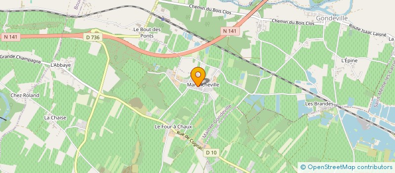 localisation de l'entreprise COGNAC FRANCOIS PEYROT à MAINXE-GONDEVILLE