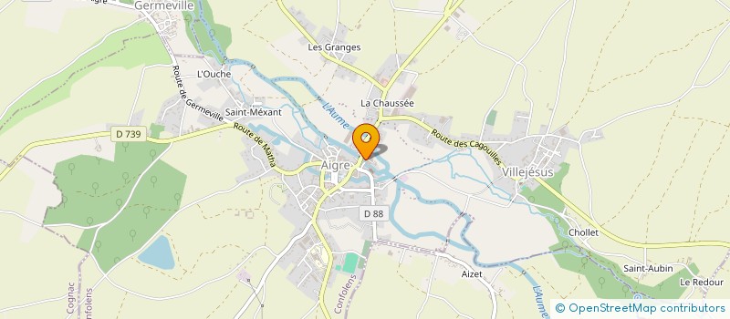 localisation de l'entreprise COGNAC GAUTIER à AIGRE