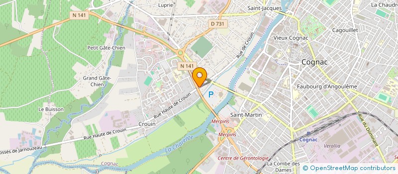localisation de l'entreprise COGNAC MANUTENTION CHARENTAISE à COGNAC