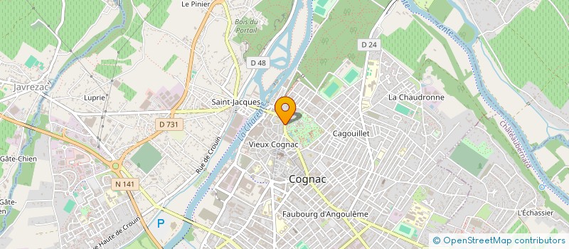 localisation de l'entreprise COGNAC MENUISERIES à COGNAC