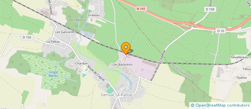 localisation de l'entreprise COGNAC PLANAT & CO à GENSAC-LA-PALLUE