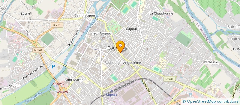 localisation de l'entreprise COGNAC PLUMEJEAU à COGNAC