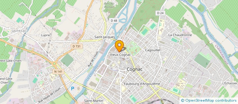 localisation de l'entreprise COGNAC RESTAURATION à COGNAC