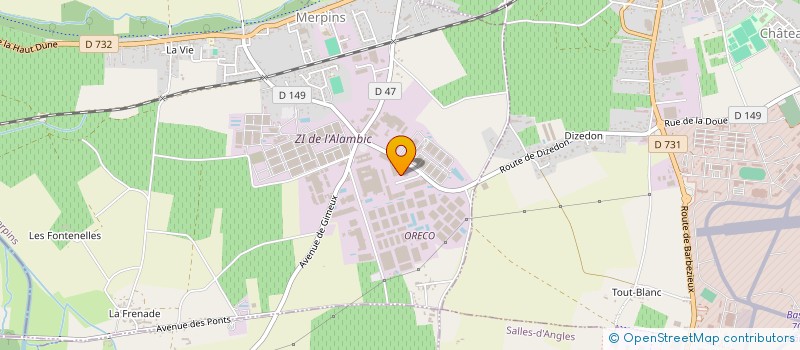 localisation de l'entreprise COGNAC SOUS TRAITANCE à MERPINS