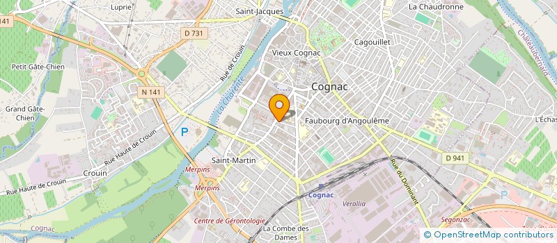 localisation de l'entreprise COGNAC-VTC à COGNAC
