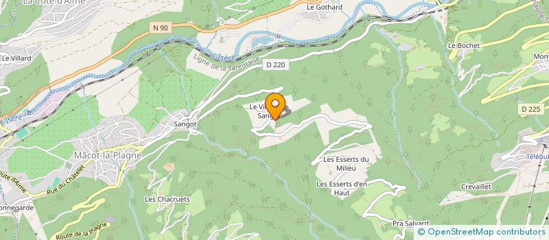 localisation de l'entreprise COGNARD  LA PLAGNE TARENTAISE