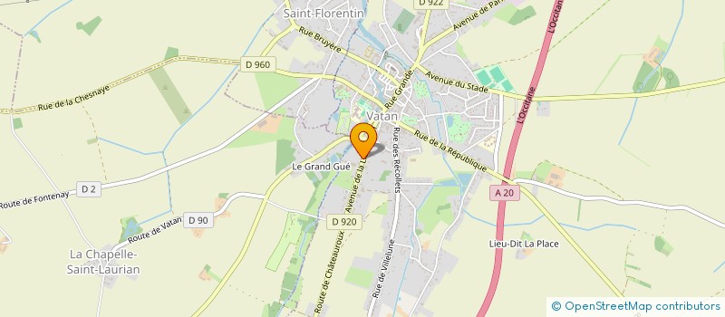 localisation de l'entreprise COGNET à VATAN