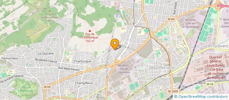 localisation de l'entreprise COHADE  CLERMONT-FERRAND