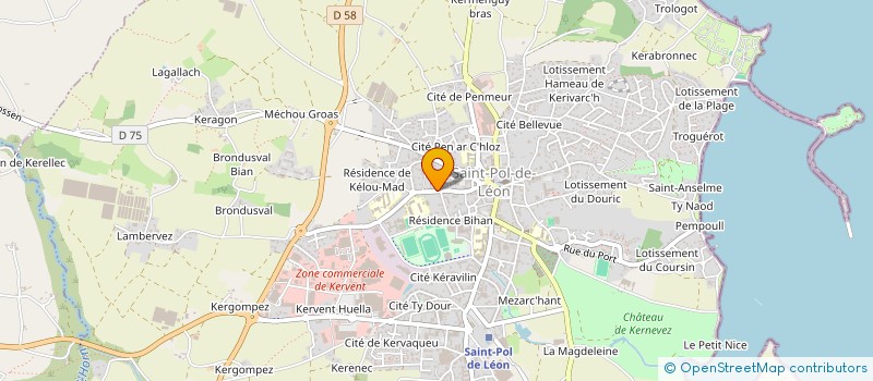 localisation de l'entreprise COHESION URBAINE  SAINT-POL-DE-LEON