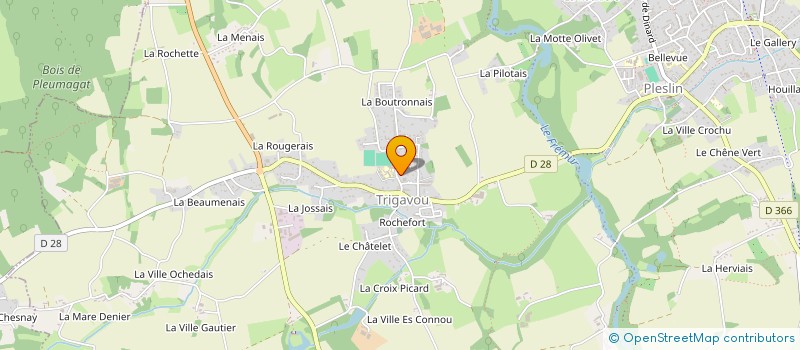 localisation de l'entreprise COHUET-BOURGET à PLESLIN TRIGAVOU