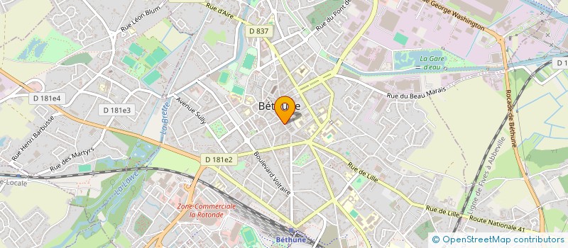 localisation de l'entreprise COI-TP  BETHUNE