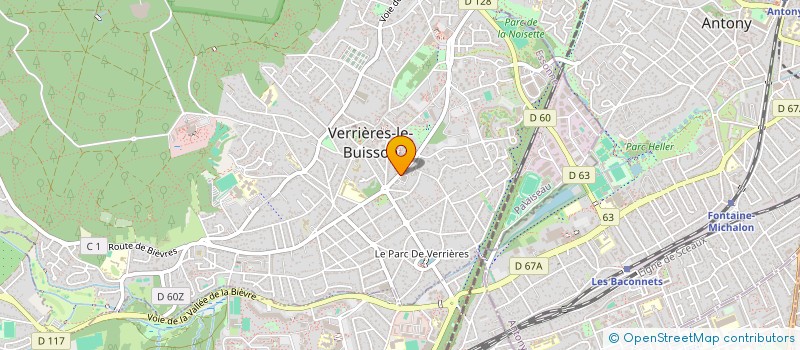 localisation de l'entreprise COIF'ART à VERRIERES-LE-BUISSON