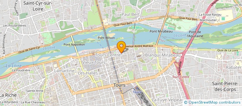 localisation de l'entreprise COIF DE LA CHEVALERIE à TOURS