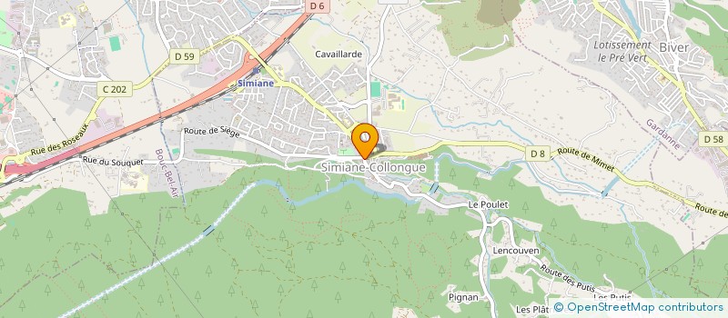 localisation de l'entreprise COIF DISCOUNT  SIMIANE-COLLONGUE