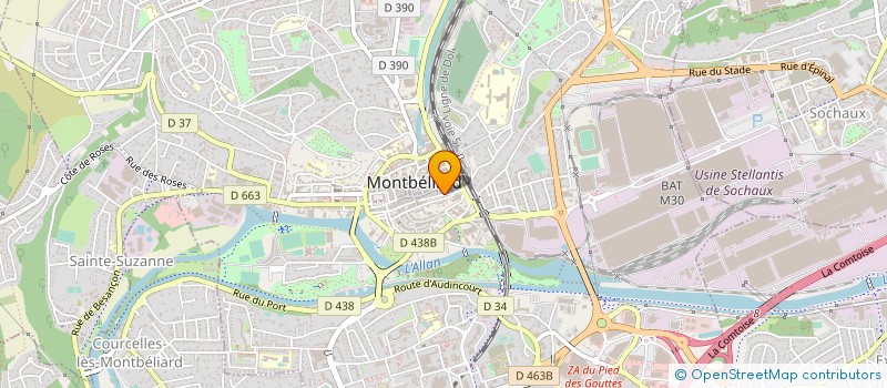 localisation de l'entreprise COIFF 2 LUX  MONTBELIARD