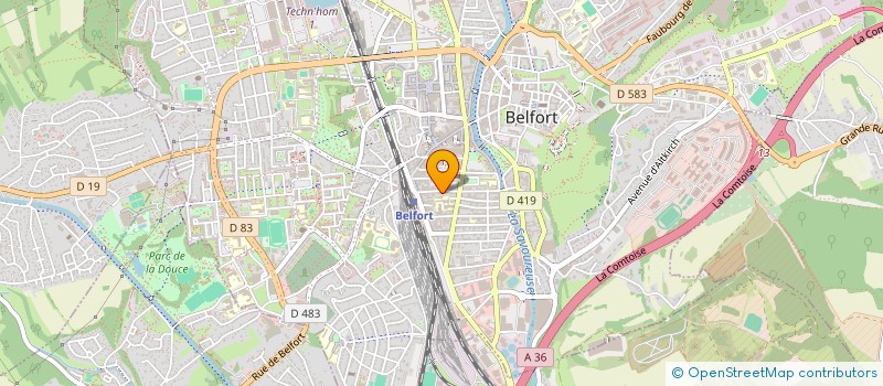 localisation de l'entreprise COIFF' 90  BELFORT