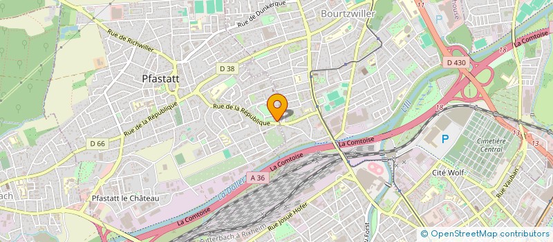 localisation de l'entreprise COIFF' CREATIONS  PFASTATT