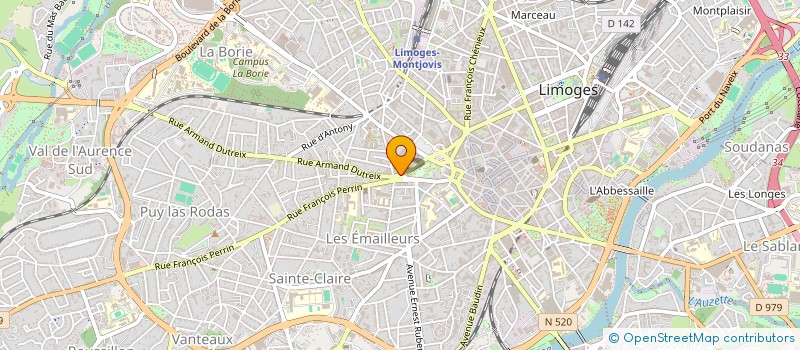 localisation de l'entreprise COIFF'DETENTE à LIMOGES