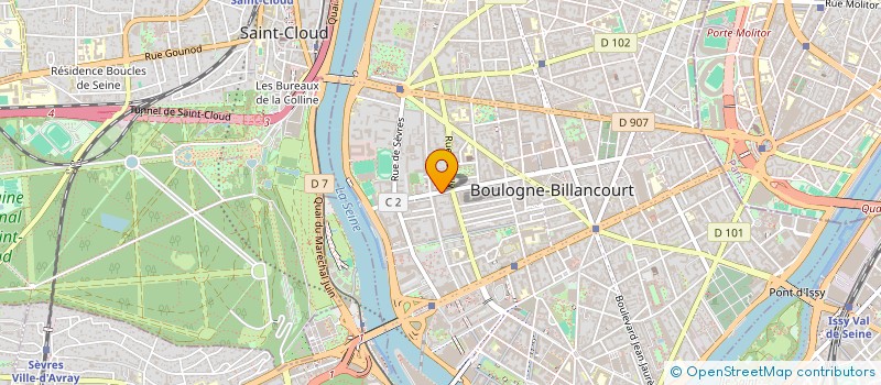 localisation de l'entreprise COIFF'HAIR à BOULOGNE-BILLANCOURT