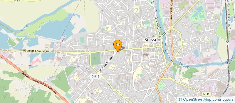 localisation de l'entreprise COIFF'LINE à SOISSONS