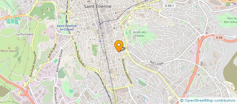 localisation de l'entreprise COIFF'MOD à SAINT-ETIENNE