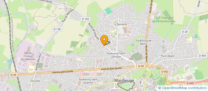 localisation de l'entreprise COIFF PASS  MAUBEUGE