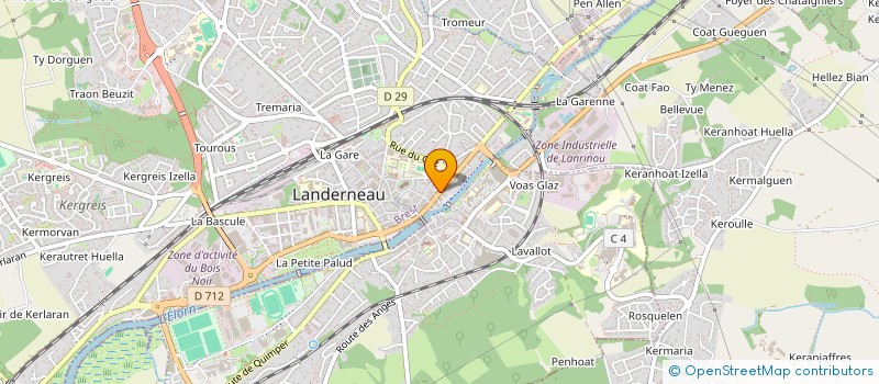 localisation de l'entreprise COIFF' TOA à LANDERNEAU