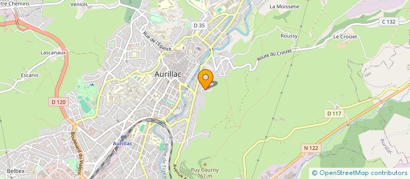 localisation de l'entreprise COIFFARD EXPERTISE à AURILLAC