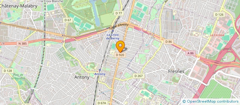 localisation de l'entreprise COIFFEUR DE BERNY à ANTONY